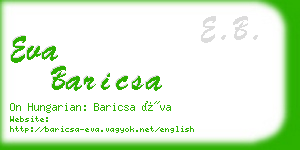 eva baricsa business card